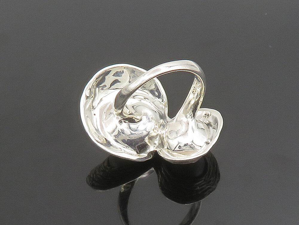 HAGIT GORALI 925 Silver  Vintage Double Fresh Water Pearl Ring Sz 8  RG25317