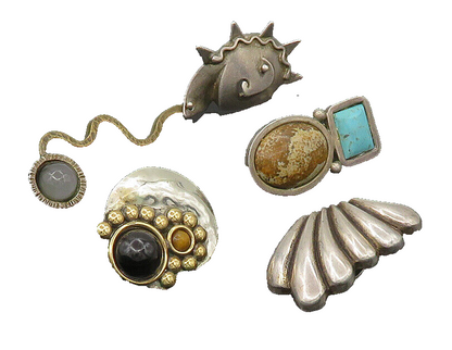 DESIGNER 925 Silver Vintage Onyx & Multi Stone Lot Single Earrings EG11328