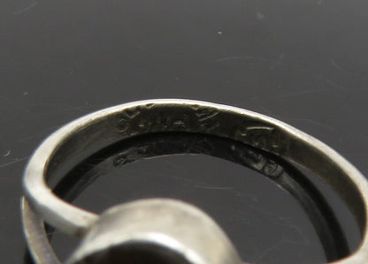 925 Sterling Silver  Vintage Cabochon Cut Tiger's Eye Band Ring Sz 6  RG23085