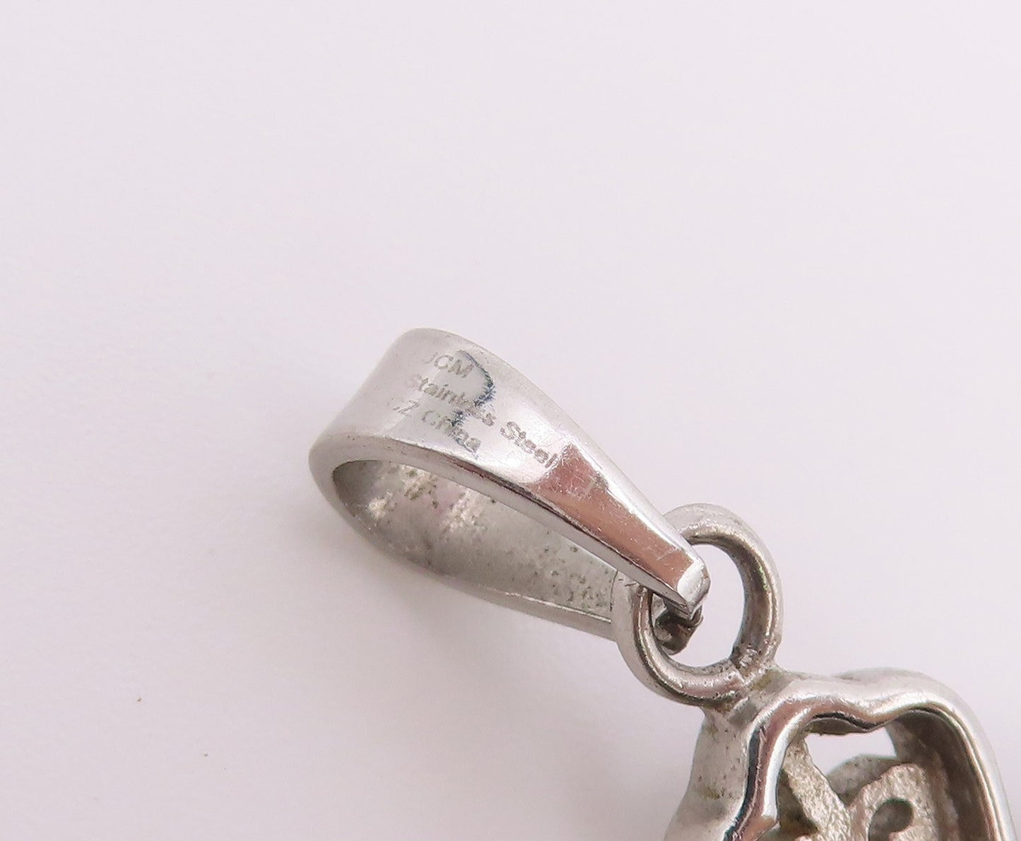 925 Sterling Silver Vintage Pendant Round Cut CZ Religious Cross Charm  PT26528