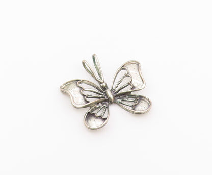 DANECRAFT 925 Sterling Silver  Vintage Shiny Butterfly Motif Pendant  PT16977