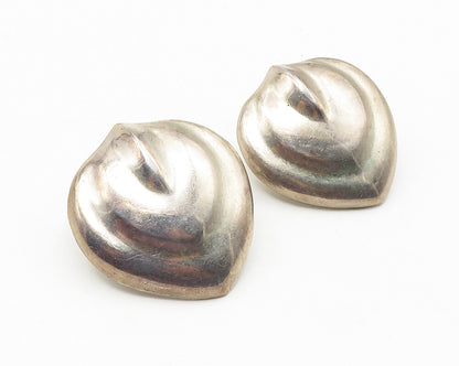 925 Sterling Silver  Vintage Dark Tone Hollow Dome Drop Earrings  EG5587