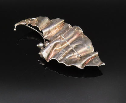 AVI SOFFER ISRAEL 925 Silver  Vintage Large Cubic Zirconia Brooch Pin  BP10030