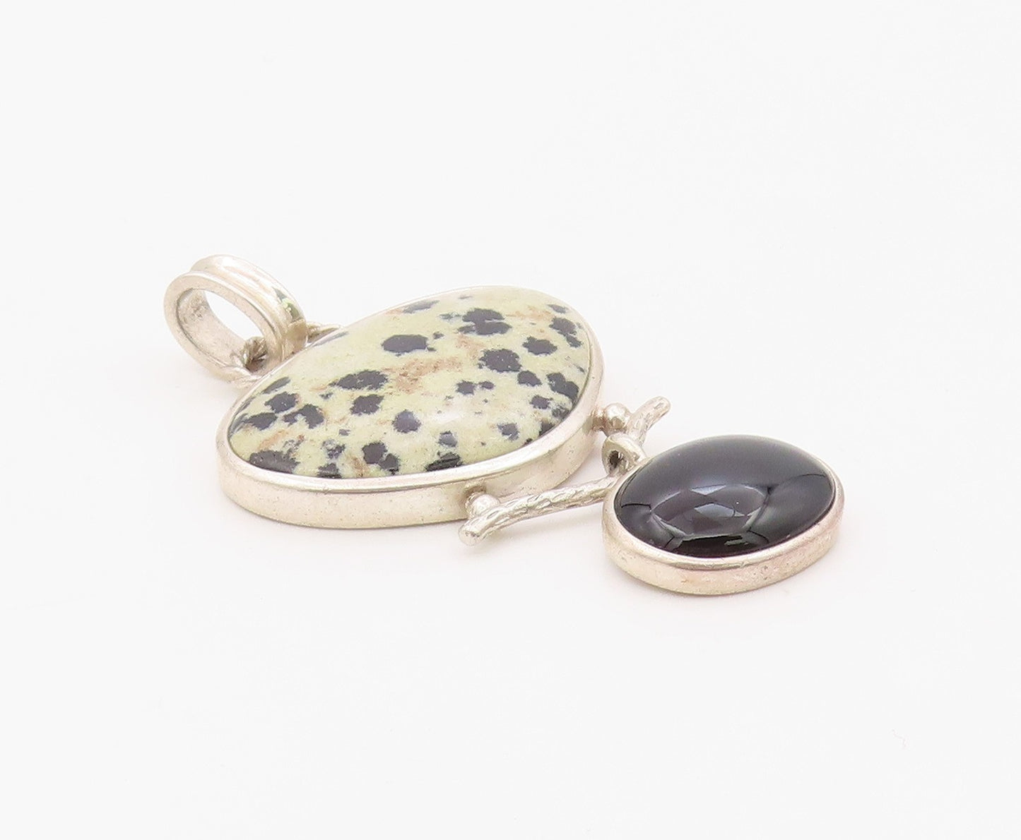 925 Sterling Silver Vintage Pendant WHITNEY KELLY Multi Gemstone Charm  PT26353