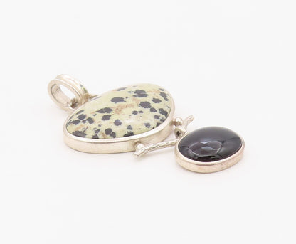 925 Sterling Silver Vintage Pendant WHITNEY KELLY Multi Gemstone Charm  PT26353
