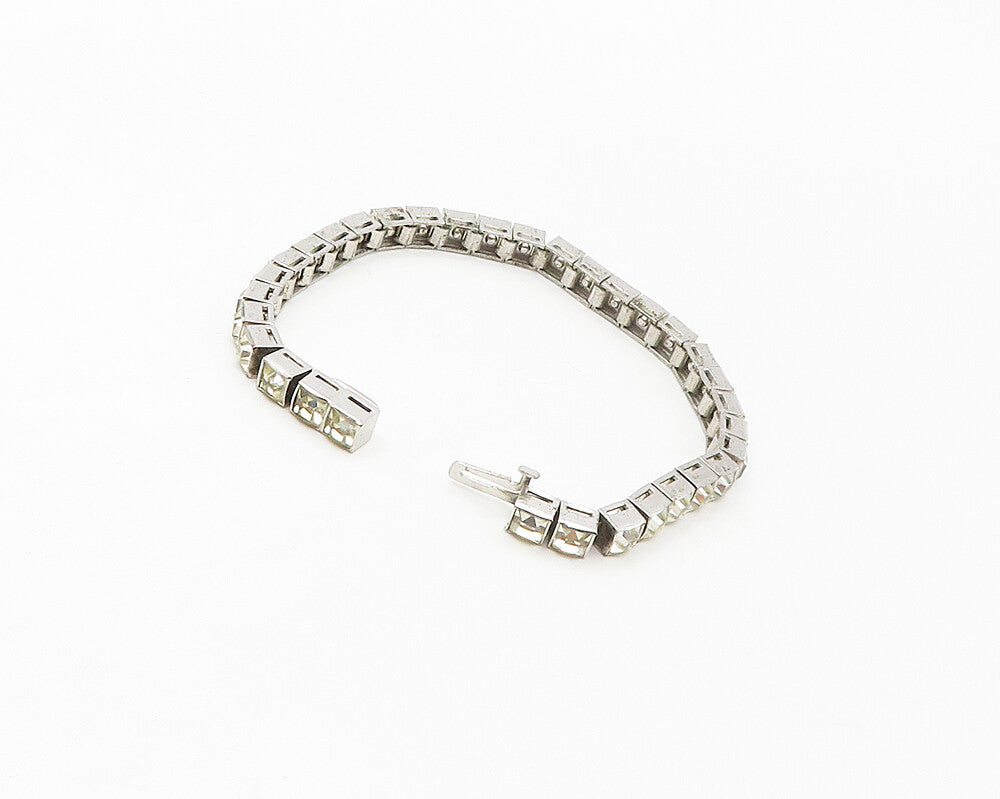 DORSON'S 925 Sterling Silver  Vintage Cubic Zirconia Tennis Bracelet  BT6695