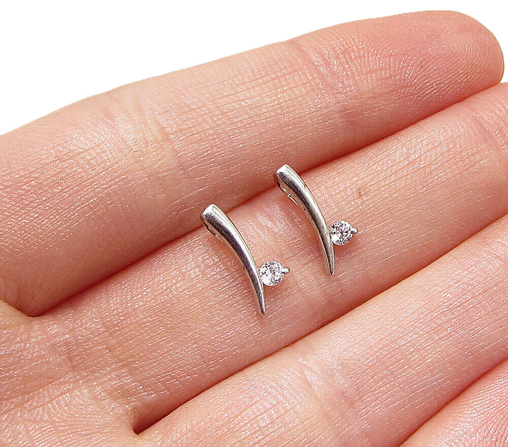 925 Sterling Silver  Lot of 2 White Cubic Zirconia Slider Pendant  PT1943