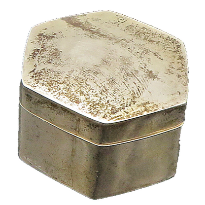 MEXICO 925 Sterling Silver  Vintage Shiny Hexagon Pill Box (OPENS)  TR3252
