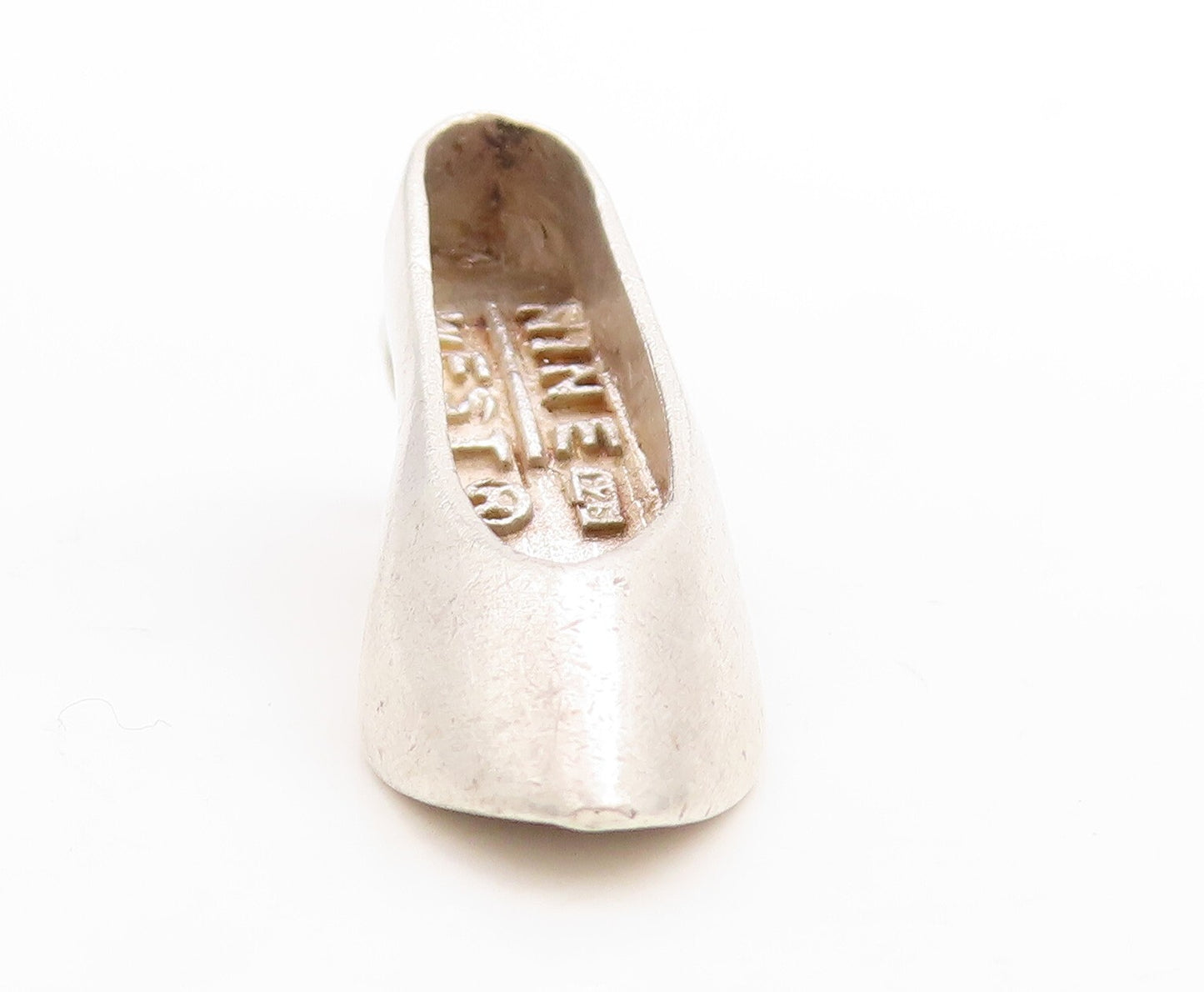 925 Sterling Silver Vintage Pendant Solid Cutout Woman Boots Charm  PT23729