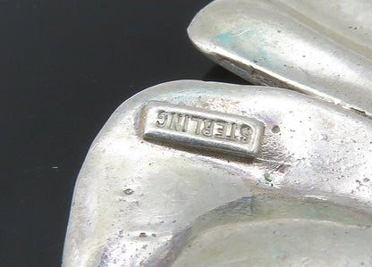 HSA 925 Sterling Silver  Vintage Shiny Bow Tied Ribbon Brooch Pin  BP8913