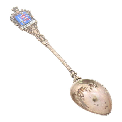925 Sterling Silver  Vintage Enamel Alsfeld Germany Espresso Spoon  TR1599