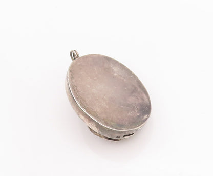 925 Sterling Silver Vintage Pendant HENRYK WINOGRAD 3D Carved Royal Lady PT23255