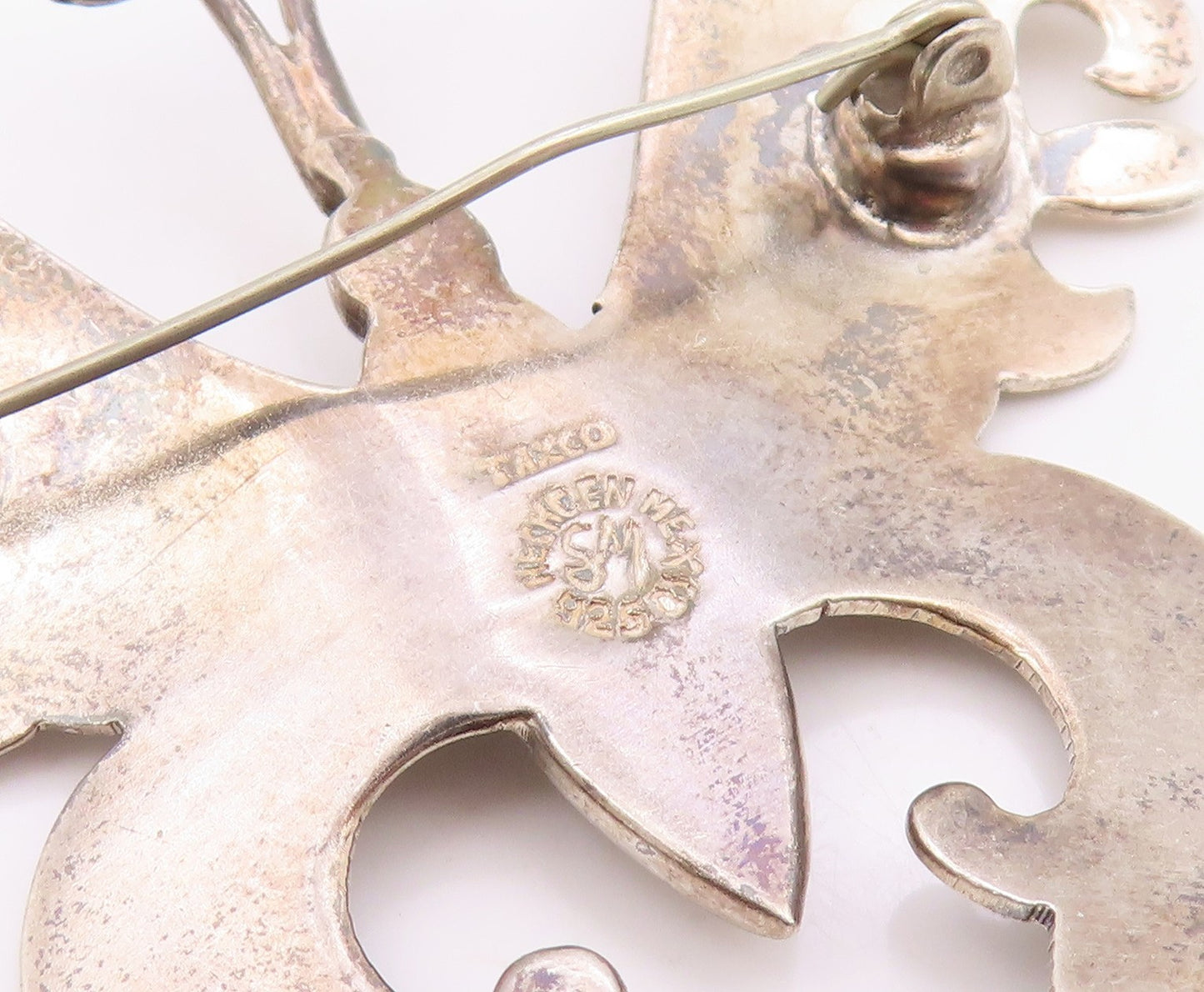 925 Sterling Silver Vintage Brooch Pin TAXCO MEXICO Modernist Butterfly  BP12555