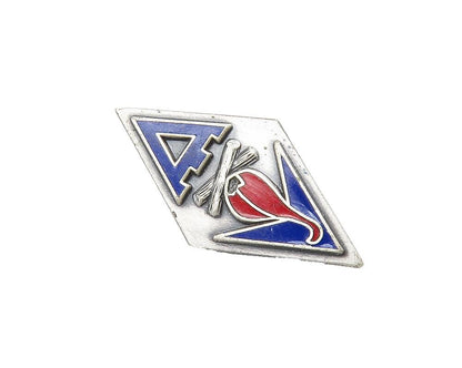 HIS LORDSHIP 925 Silver  Vintage Enamel Coated Pointed Brooch Pin  BP4294