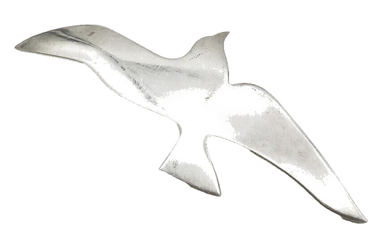INTERNATIONAL 925 Silver Vintage Shiny Flying Bird Motif Brooch Pin BP5393