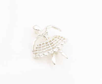925 Sterling Silver Vintage Brooch Graceful Ballerina Ballet Dancer Pin  BP11978