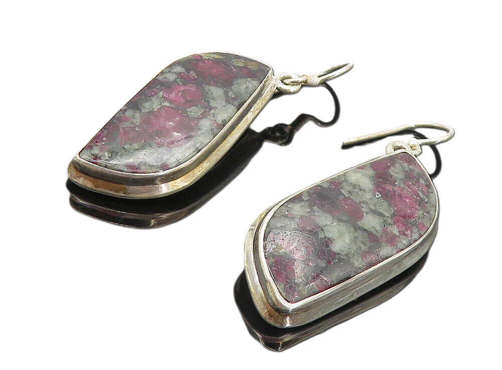 925 Sterling Silver  Gemstone Minimalist Shiny Dangle Earrings  EG3749