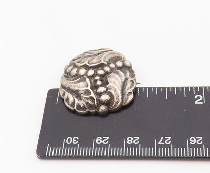 925 Sterling Silver Vintage Brooch Art Nouveau Style Leaf & Berry Pin  BP12050