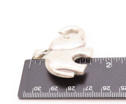 925 Sterling Silver Vintage Pendant Solid Good Luck Baby Elephant Charm  PT25091