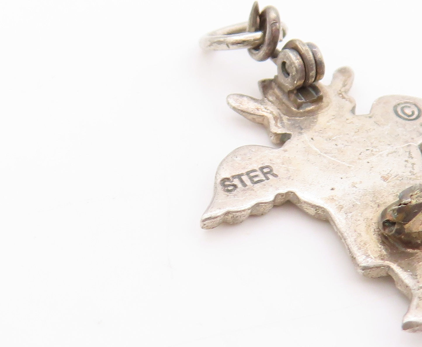 925 Sterling Silver Vintage Pendant Mini Cowgirl Angel Cutout Charm  PT24115