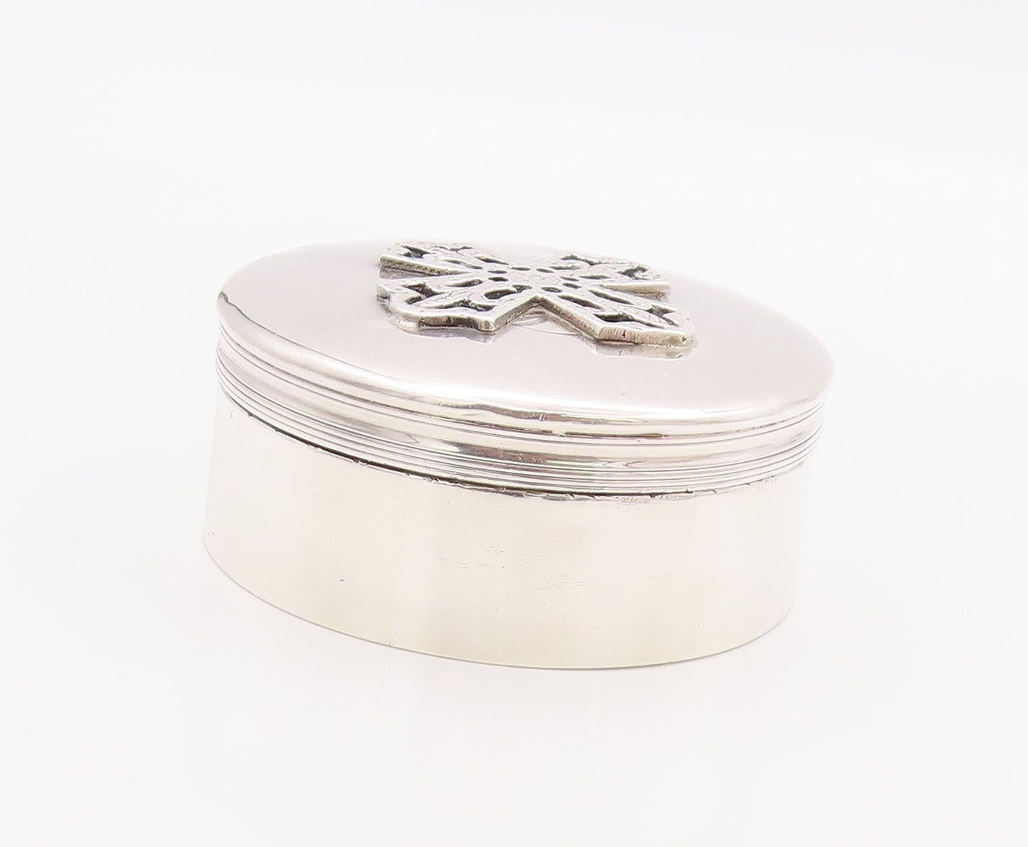 925 Sterling Silver Vintage Jewelry Box TIFFANY & CO. Stylized Cross  TR3902