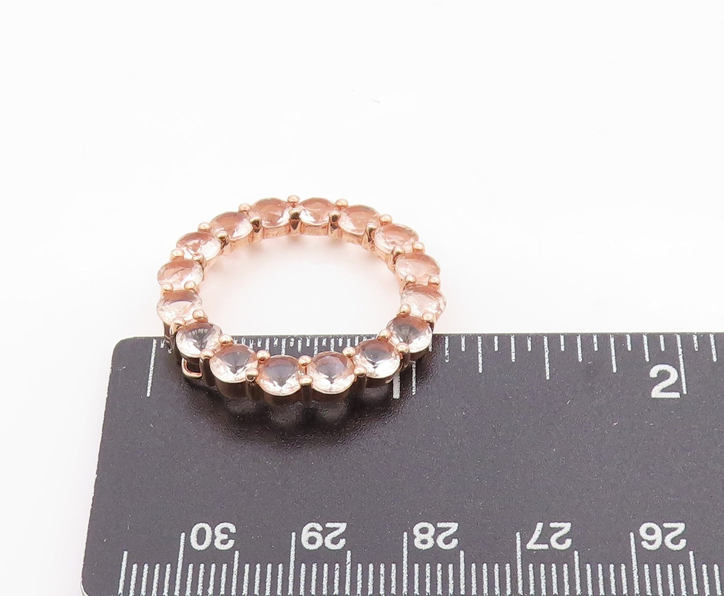925 Sterling Silver Vintage Pendant Gold Plated Topaz Eternity Design  PT24797