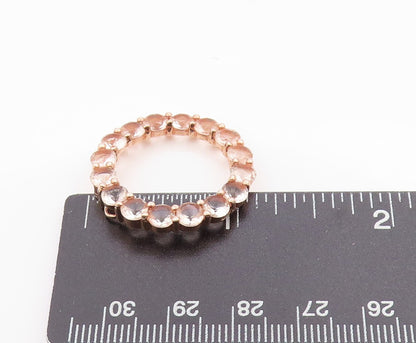 925 Sterling Silver Vintage Pendant Gold Plated Topaz Eternity Design  PT24797