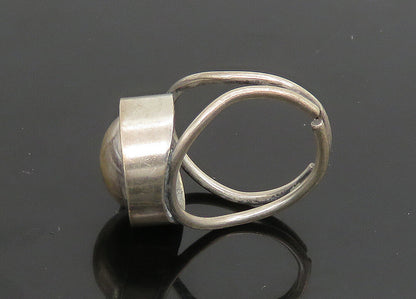 BEAU 925 Silver  Vintage Dark Tone Shiny Dome Split Band Ring Sz 5  RG23463