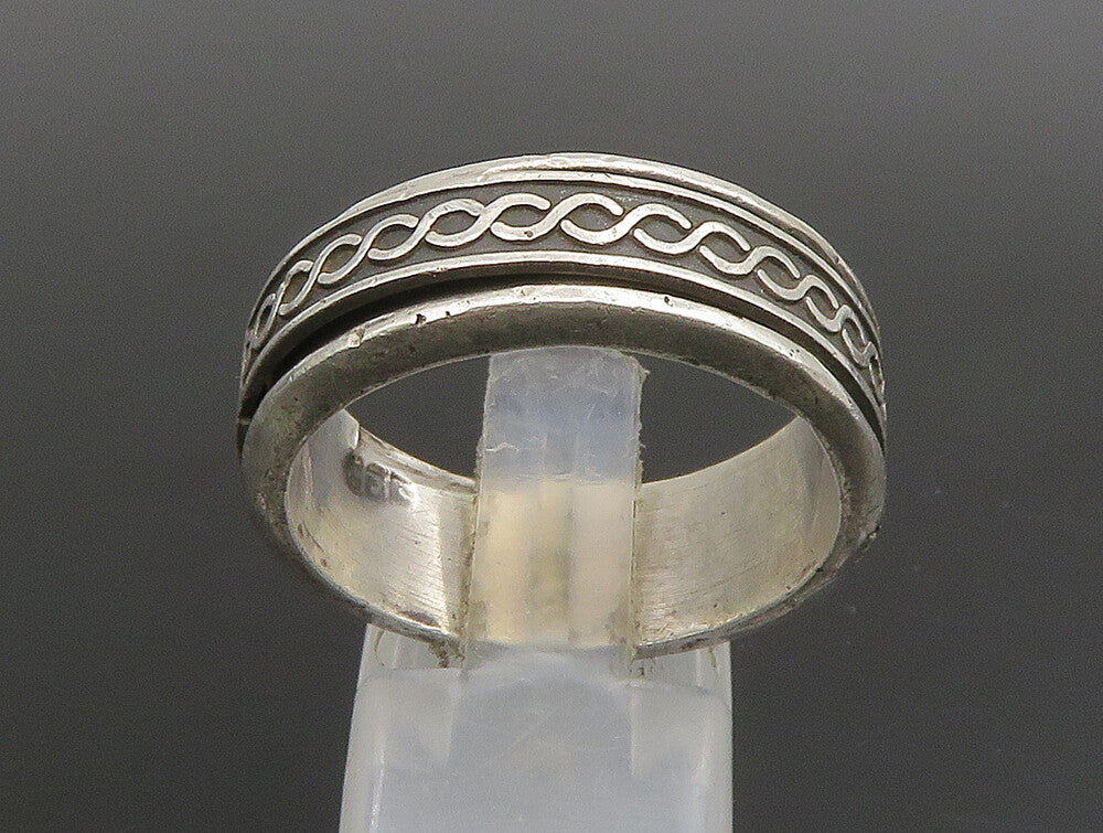 925 Sterling Silver  Vintage Infinity Knot Spinner Fidget Ring Sz 11  RG25334