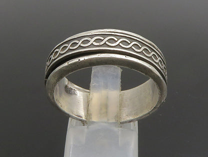 925 Sterling Silver  Vintage Infinity Knot Spinner Fidget Ring Sz 11  RG25334