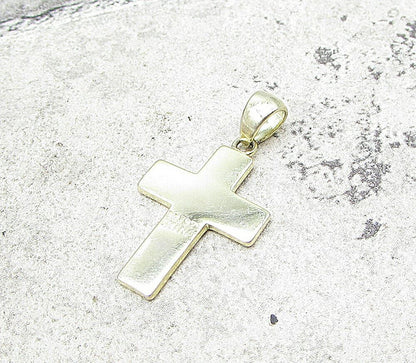 Gold Over 925 Sterling Silver Love Hearts Enamel Cross Drop Pendant PT1198