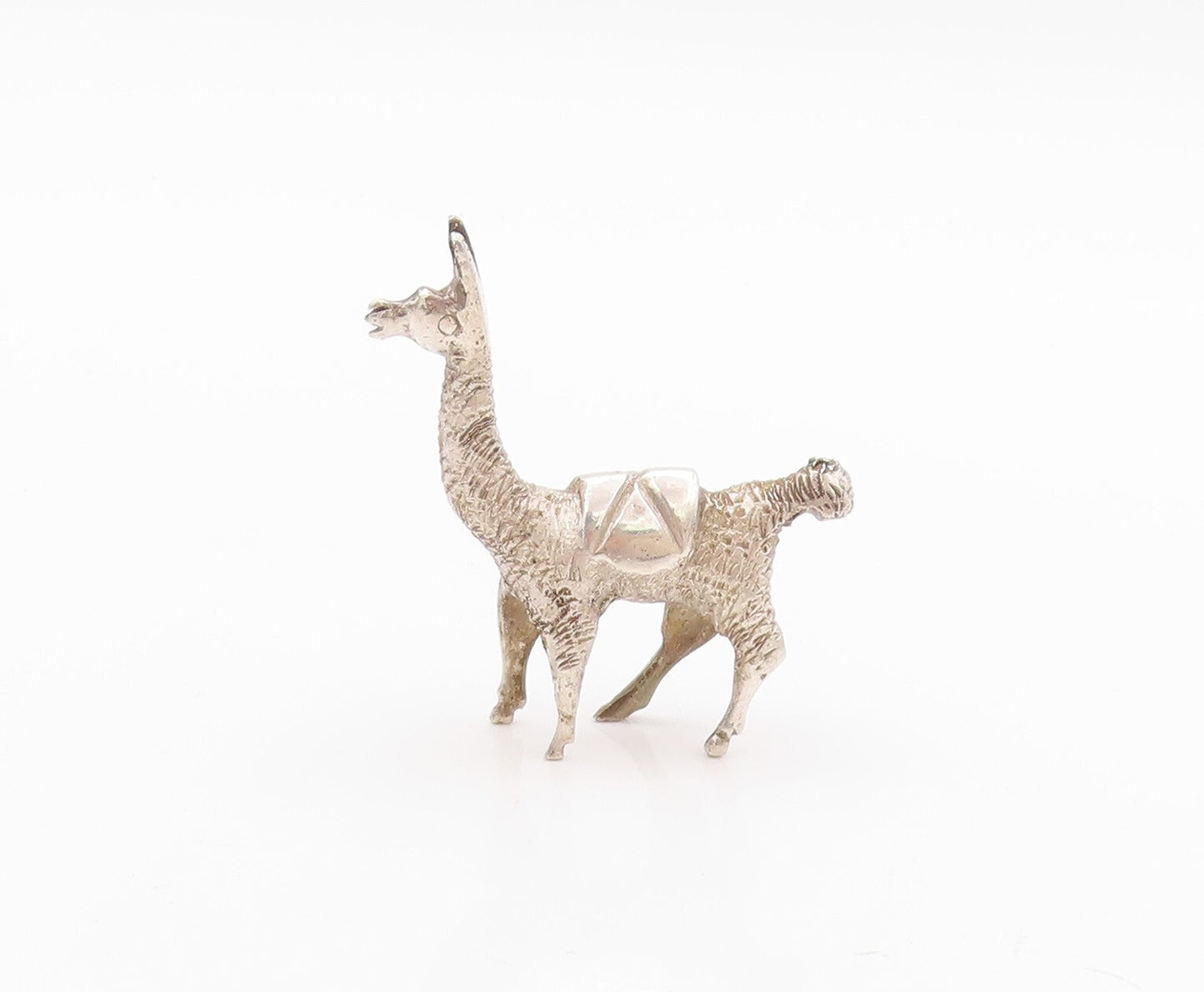 925 Sterling Silver Vintage Solid Miniature 3D Carved Alpaca  TR3843