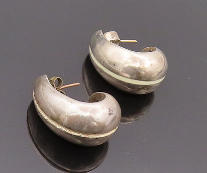 14k Gold 925 Sterling Silver Earrings Minimalist Swirly Roxie Hoops  EG12830