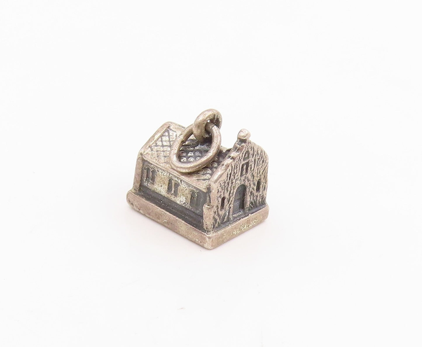 925 Sterling Silver Vintage Pendant Miniature San Antonio Mission Church PT25646
