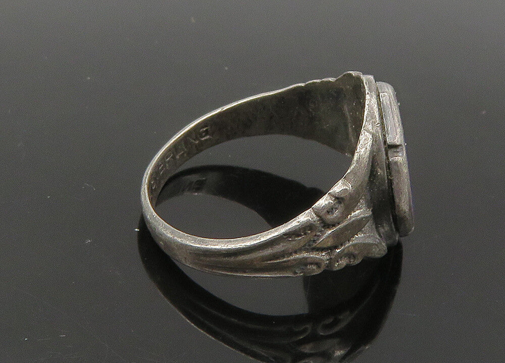 UNCAS 925 Silver  Vintage Antique Saint Matthews School Ring Sz 6  RG22556