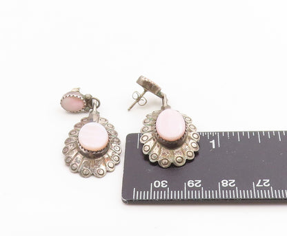 925 Sterling Silver Vintage Earrings SOUTHWESTERN Mother Of Pearl Drop  EG14358
