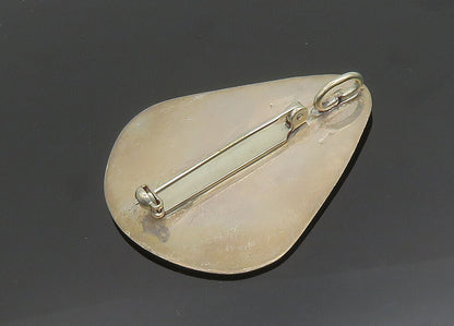 925 Sterling Silver  Vintage Three Tone Graduated Design Brooch Pin  BP7825