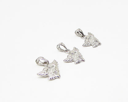 925 Sterling Silver  Lot of 3 Cubic Zirconia Love Wings Drop Pendant  PT1940
