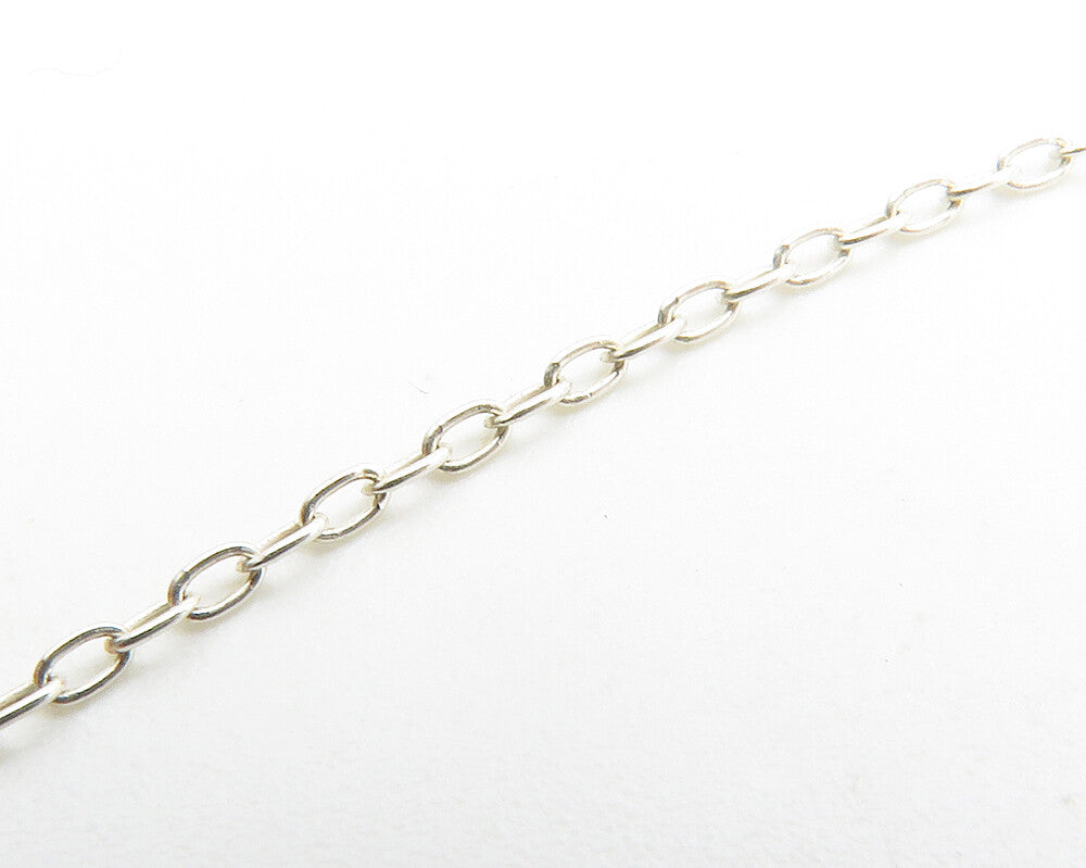 925 Sterling Silver Vintage Multi Shape Cubic Zirconia Chain Necklace NE2210