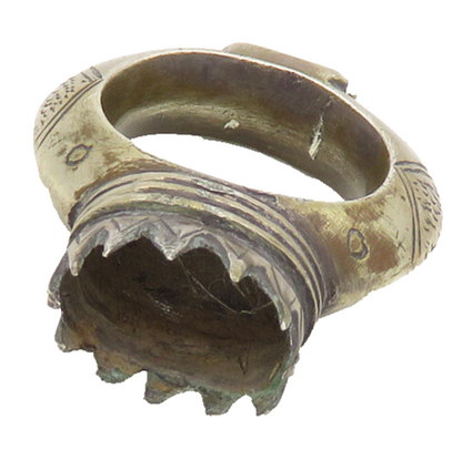 925 Sterling Silver  Vintage Dark Tone Royal Crown Band Ring Sz 6  RG17915