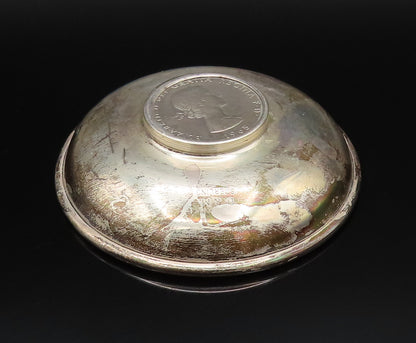 BALDWIN & MILLER 925 Sterling Silver Vintage Churchill Coin Dish Bowl TR3457