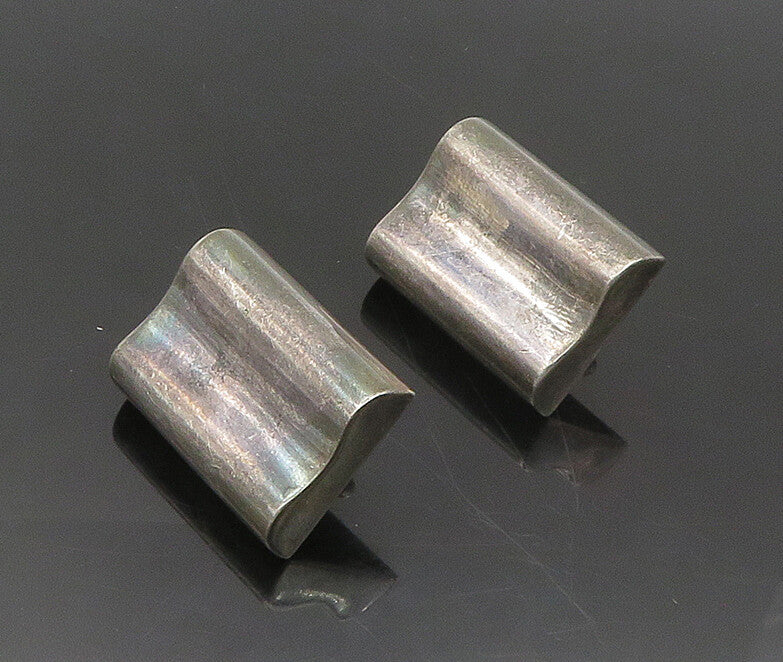 CHARLES KRYPELL 925 Silver & 14K GOLD  Vintage Concave Drop Earrings  EG9632