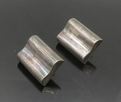 CHARLES KRYPELL 925 Silver & 14K GOLD  Vintage Concave Drop Earrings  EG9632