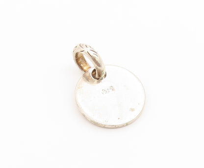 925 Sterling Silver Vintage Pendant SILPADA Etched Double Circle Charm  PT26565