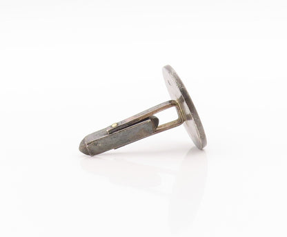 925 Sterling Silver Vintage Cuff Links Dark Tone Flue De Lis Carved  TR3940