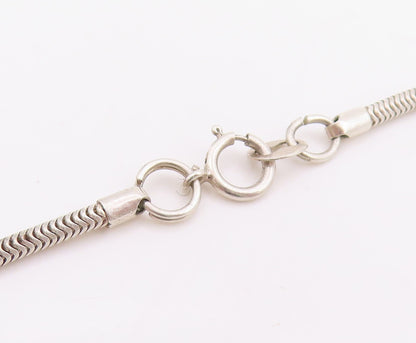 925 Sterling Silver Vintage Necklace ZINA Minimalist Love Heart Chain  NE4784