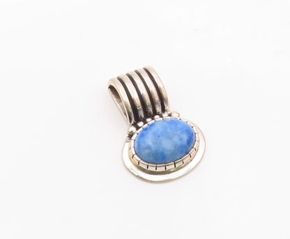 CAROL FELLEY 925 Silver  Vintage Cabochon Cut Lapis Lazuli Pendant  PT19839