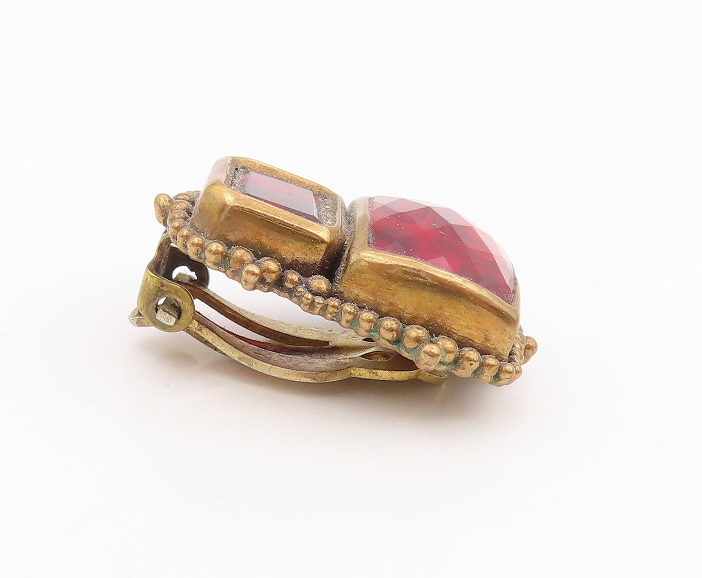 925 Sterling Silver Vintage Earrings STEPHEN DWECK Gemstone Clip On  EG14285