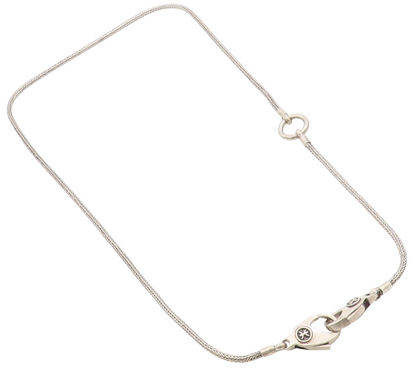 925 Sterling Silver Vintage Necklace Minimalist Curb Link Lobster Clasp  NE4622