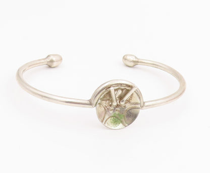 925 Sterling Silver Vintage Bracelet CHRIS ANDERSON Musical Drum Cuff  BT11951